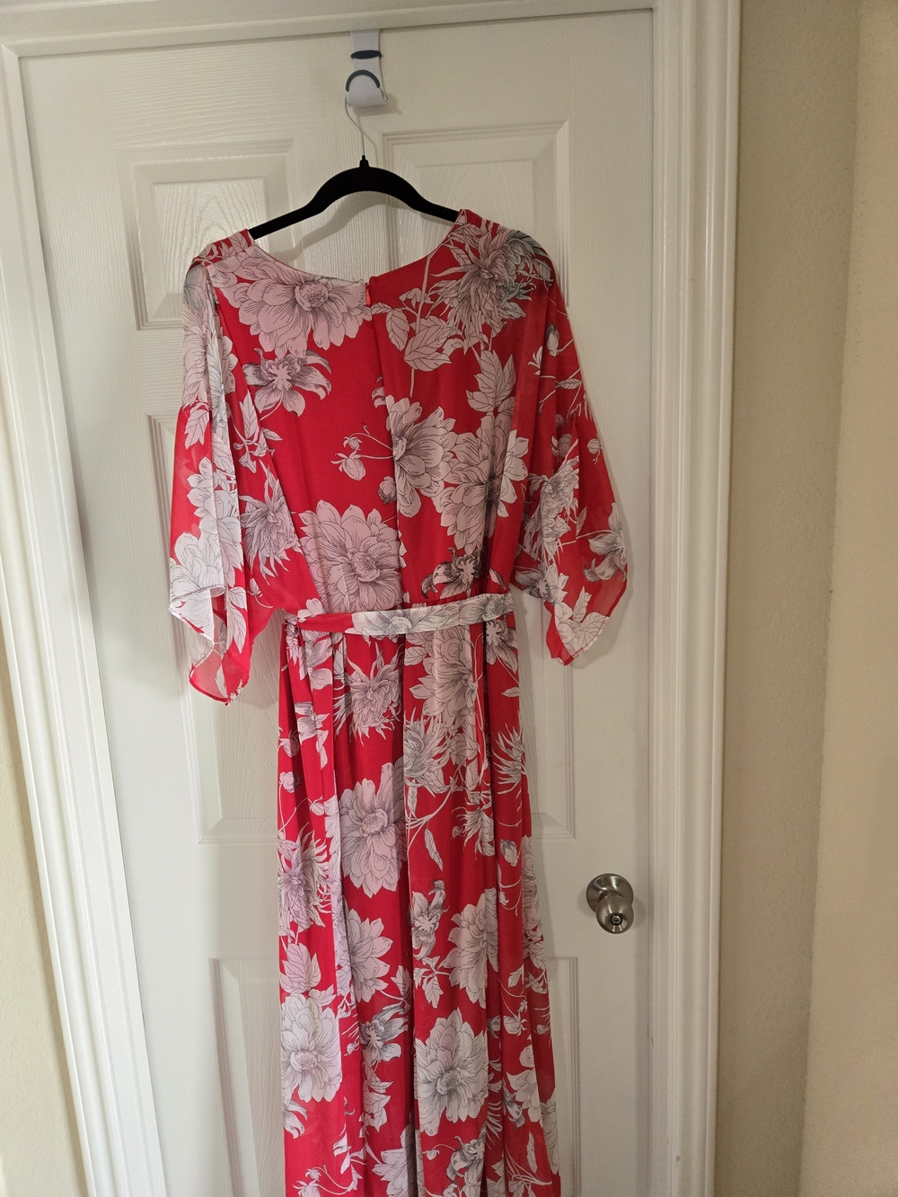 Lane Bryant Rose Pink Floral V-Neck Maxi Dress - Picture 11 of 12